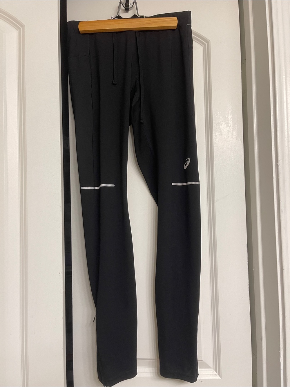 Asics Black Running Tights with Reflective Details